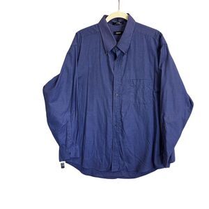 IZOD Men's XL Blue Long Sleeve Button-Up‎ Shirt Casual